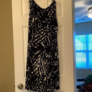 New Directions Black and White Dress